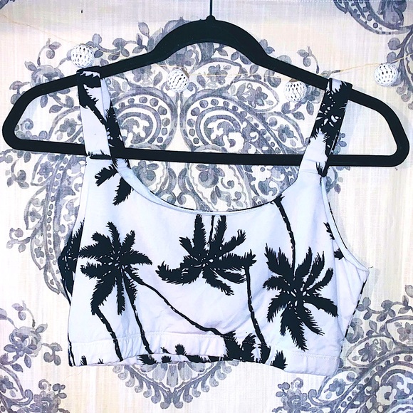 Gianni Bini Other - 👑 BLACK & WHITE PALM TREE GIANNI BINI SOORTS BRA